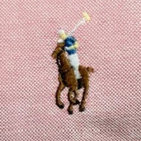Ralph Lauren Polo Pink Brown Pony 100% Cotton Custom Fit Button Down Shirt - Picture 5 of 10